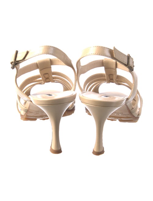 Manolo Blahnik Patent Leather T-Strap Sandals