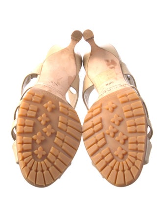 Manolo Blahnik Patent Leather T-Strap Sandals