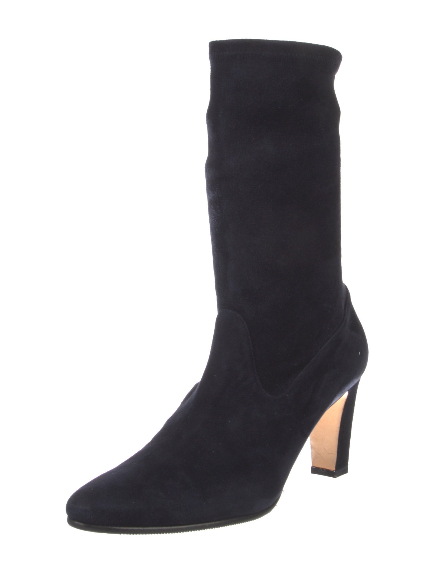 Manolo Blahnik Suede Sock Boots