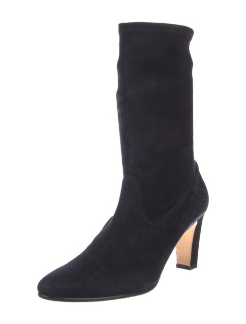 Manolo Blahnik Suede Sock Boots