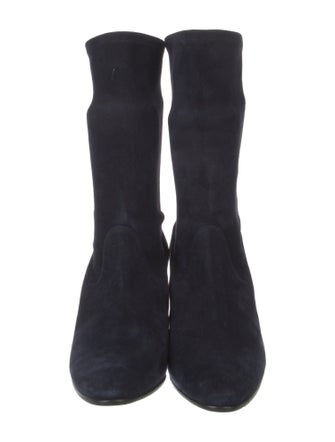 Manolo Blahnik Suede Sock Boots