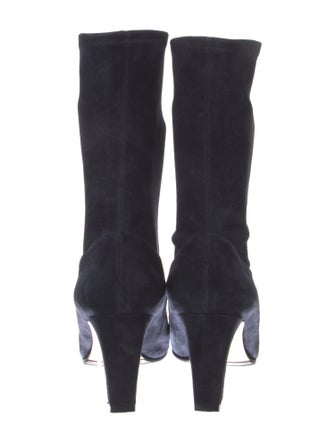 Manolo Blahnik Suede Sock Boots