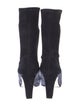 Manolo Blahnik Suede Sock Boots