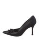 Manolo Blahnik Satin Beaded Accents Pumps