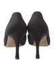 Manolo Blahnik Satin Beaded Accents Pumps