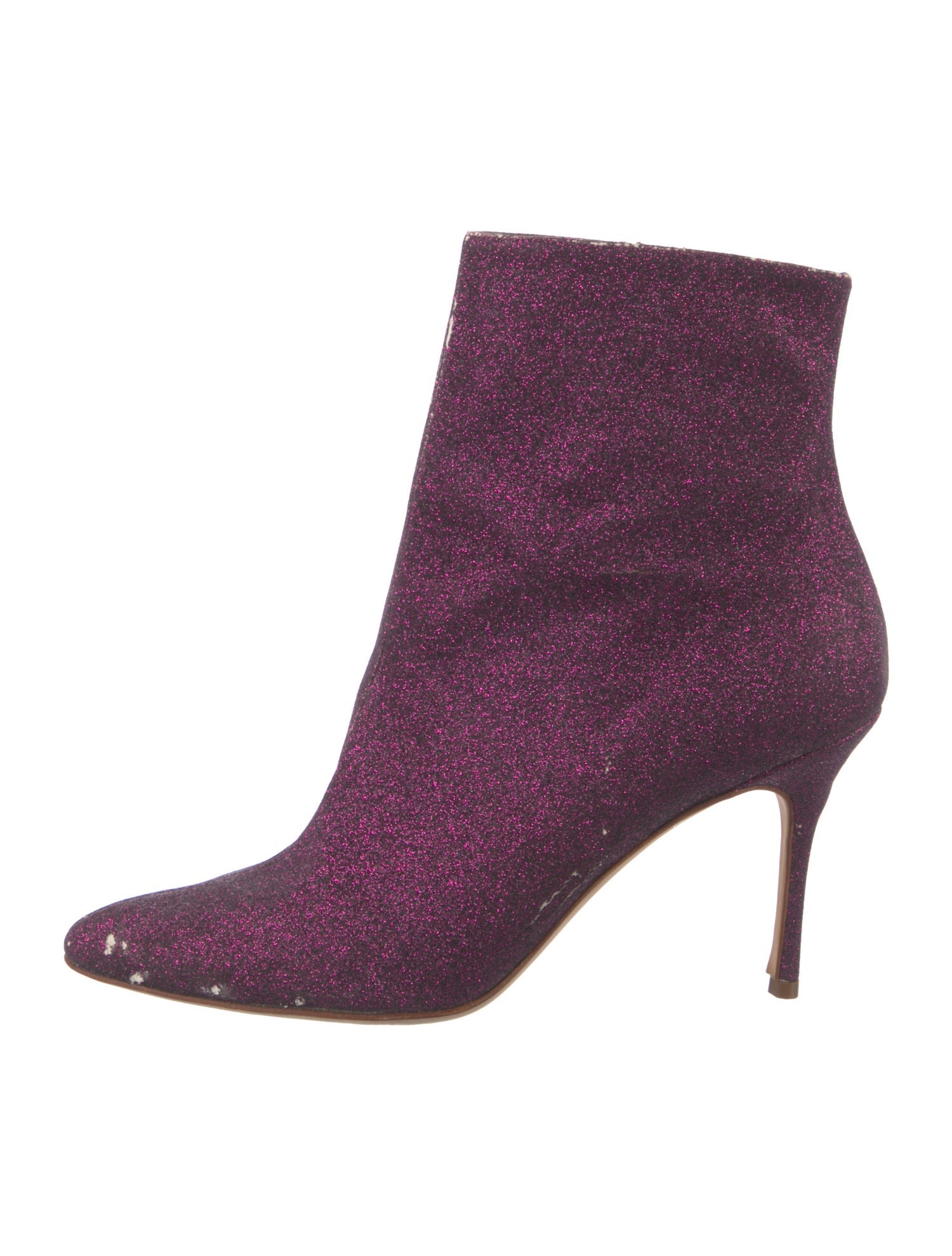 Manolo Blahnik Glitter Sock Boots