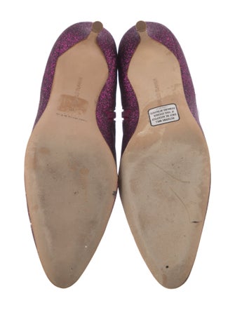 Manolo Blahnik Glitter Sock Boots