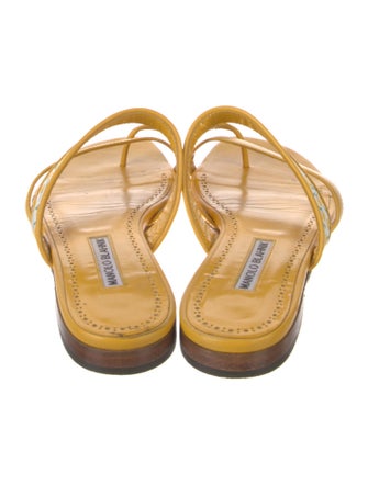 Manolo Blahnik Leather Slides