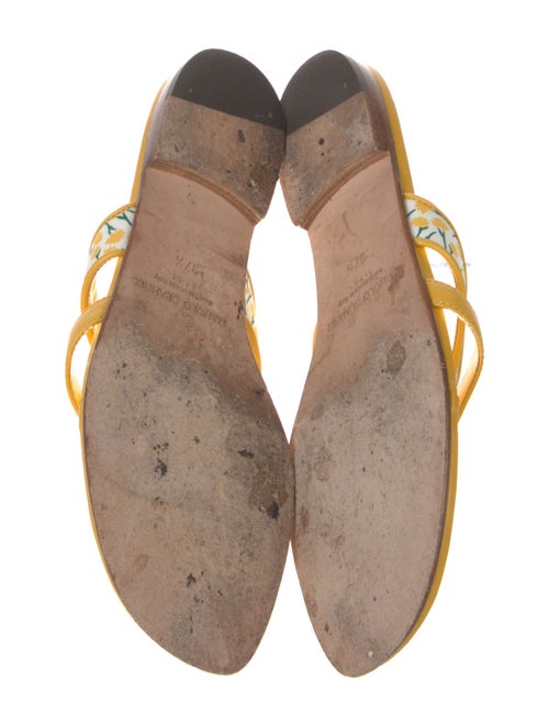 Manolo Blahnik Leather Slides