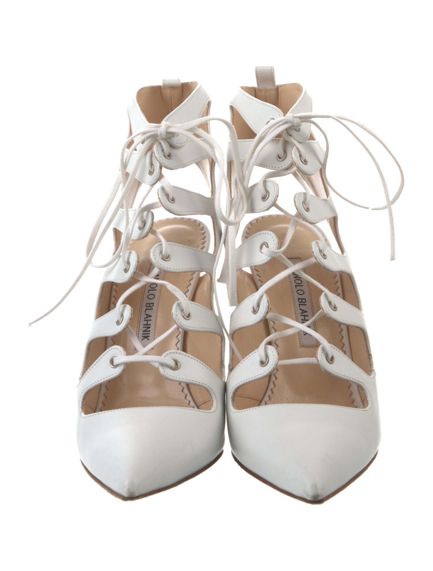 Manolo Blahnik Leather Slingback Pumps