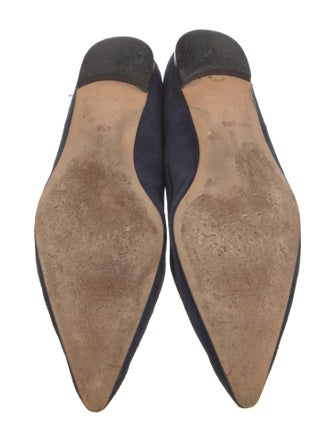 Manolo Blahnik Suede Flats