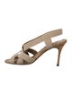 Manolo Blahnik Canvas Slingback Sandals