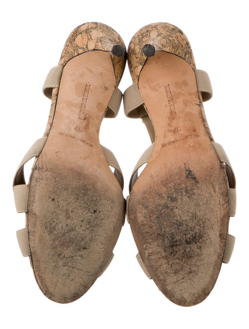 Manolo Blahnik Canvas Slingback Sandals