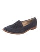 Manolo Blahnik Suede Tassel Accents Loafers