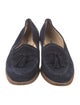 Manolo Blahnik Suede Tassel Accents Loafers