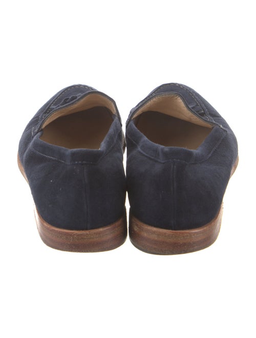 Manolo Blahnik Suede Tassel Accents Loafers