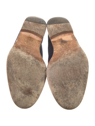 Manolo Blahnik Suede Tassel Accents Loafers