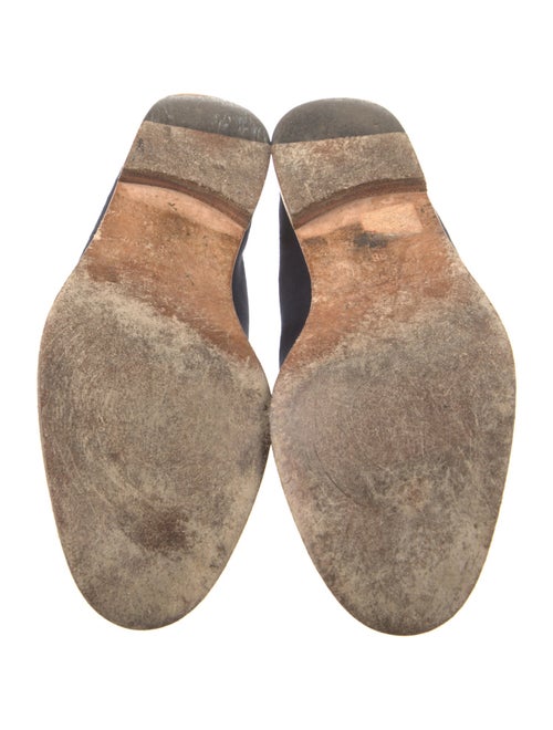 Manolo Blahnik Suede Tassel Accents Loafers