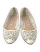 Manolo Blahnik Patent Leather Lasercut Accents Ballet Flats