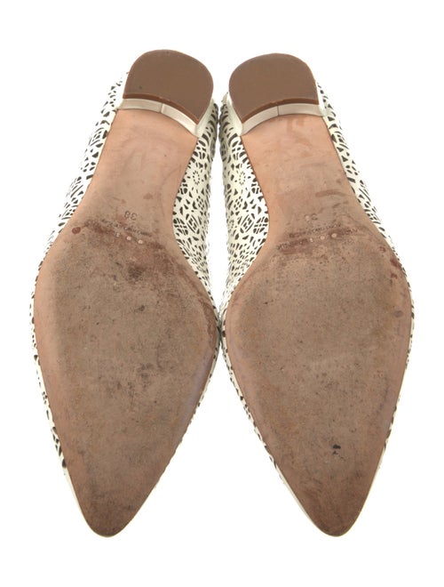 Manolo Blahnik Patent Leather Lasercut Accents Ballet Flats