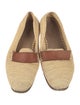 Manolo Blahnik Raffia Colorblock Pattern Loafers