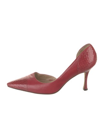 Manolo Blahnik Leather D'Orsay Pumps