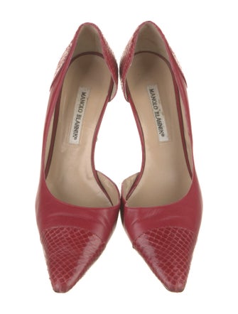 Manolo Blahnik Leather D'Orsay Pumps