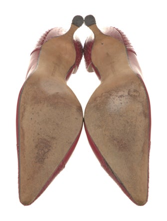 Manolo Blahnik Leather D'Orsay Pumps