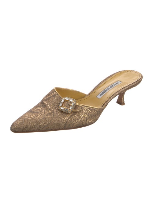 Manolo Blahnik Leather Espadrilles