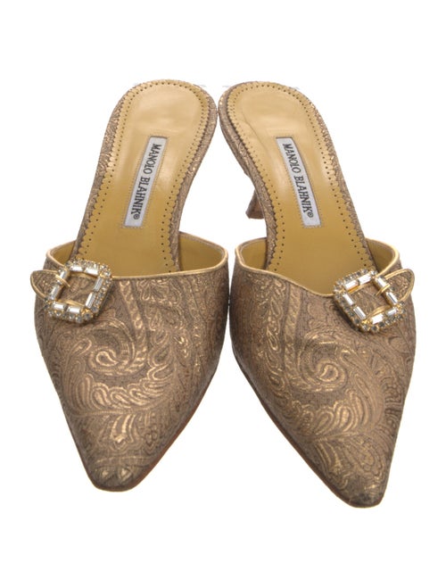 Manolo Blahnik Leather Espadrilles