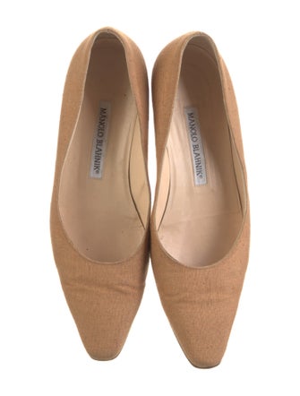 Manolo Blahnik Canvas Flats