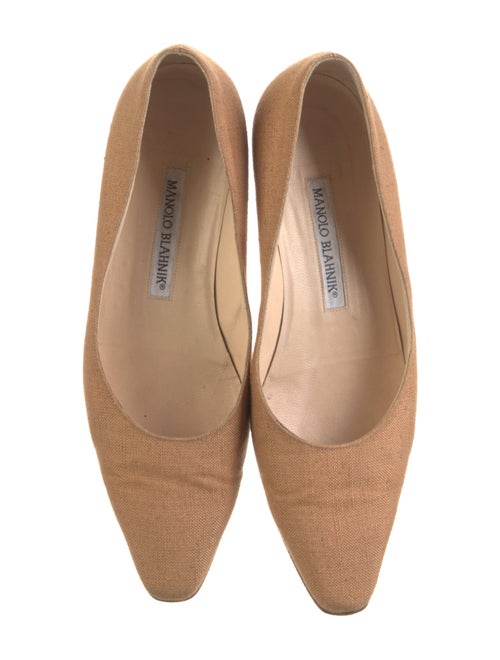 Manolo Blahnik Canvas Flats