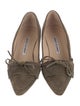 Manolo Blahnik Suede Whipstitch Trim Pumps