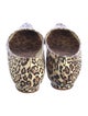 Manolo Blahnik Leather Animal Print Ballet Flats