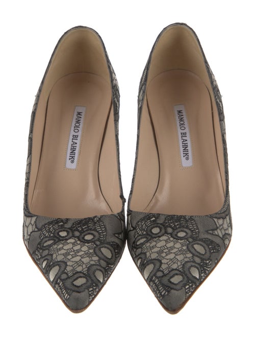 Manolo Blahnik Lace Pattern Pumps