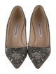 Manolo Blahnik Lace Pattern Pumps