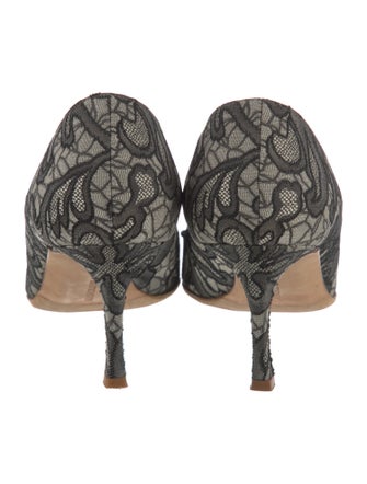 Manolo Blahnik Lace Pattern Pumps