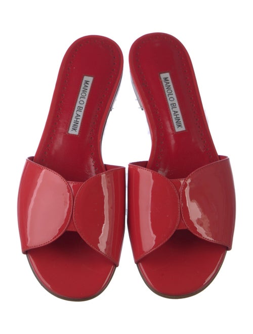 Manolo Blahnik Patent Leather Slides
