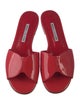 Manolo Blahnik Patent Leather Slides