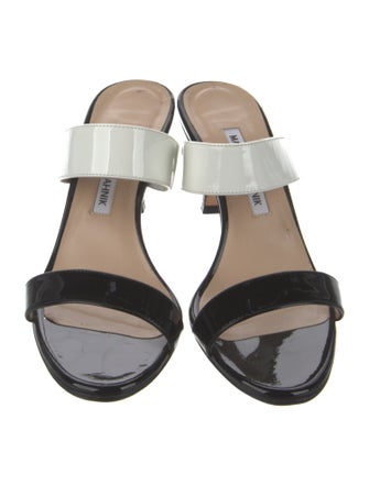 Manolo Blahnik Patent Leather Slides
