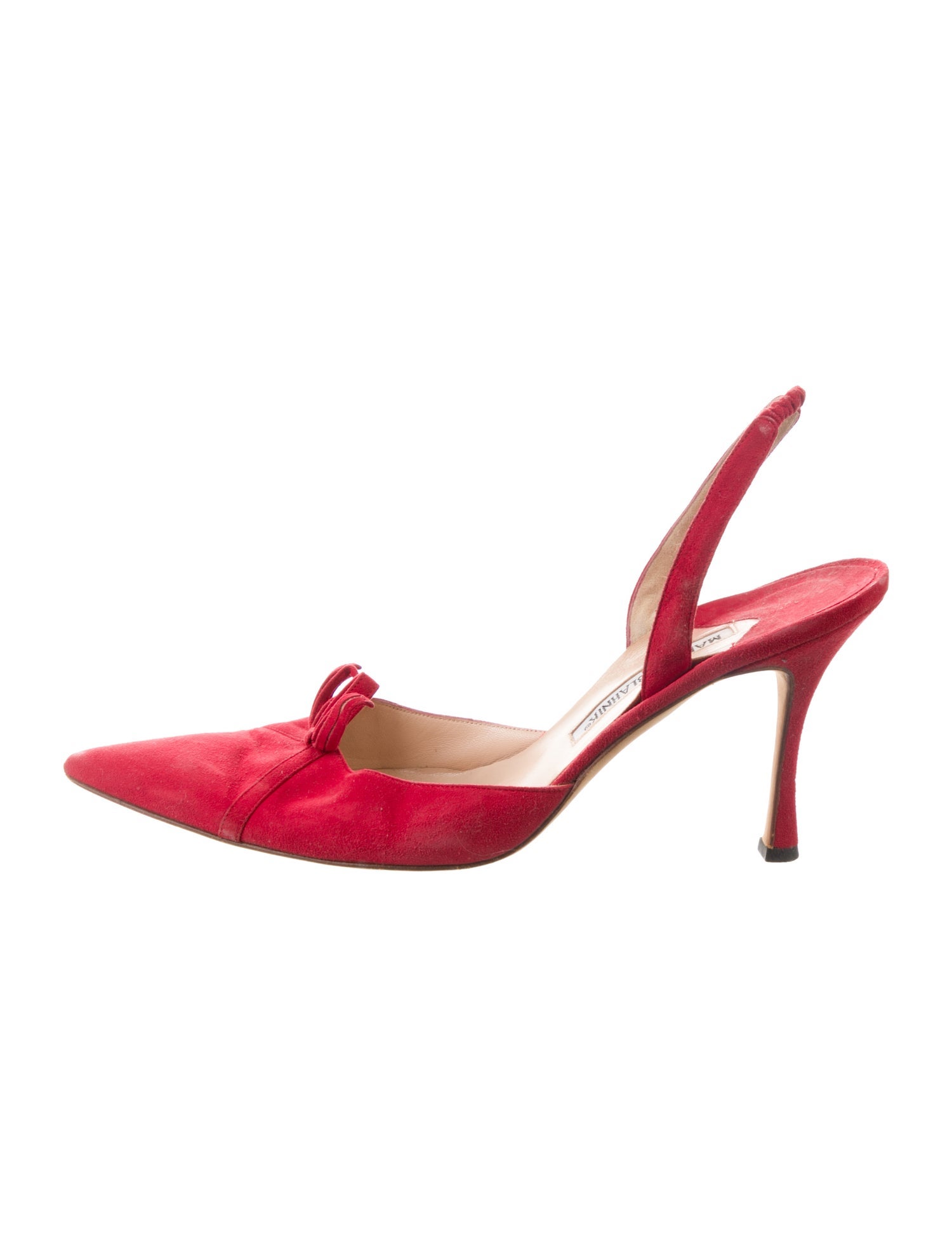 Manolo Blahnik Suede Slingback Pumps