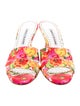 Manolo Blahnik Floral Print Slides