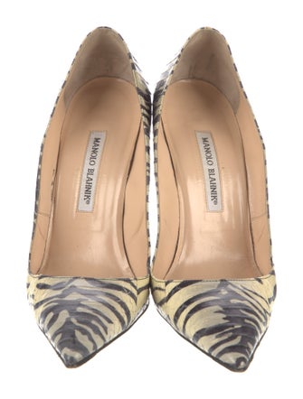 Manolo Blahnik Snakeskin Animal Print Pumps