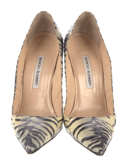Manolo Blahnik Snakeskin Animal Print Pumps