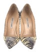 Manolo Blahnik Snakeskin Animal Print Pumps