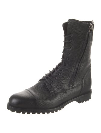 Manolo Blahnik Leather Combat Boots