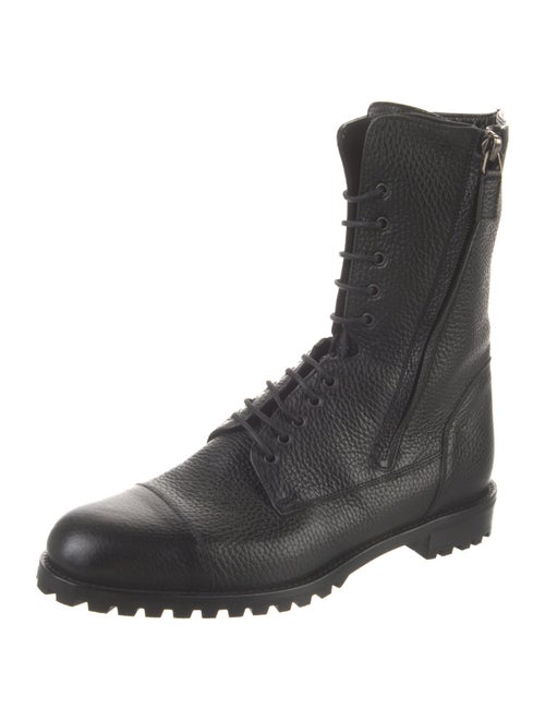 Manolo Blahnik Leather Combat Boots