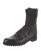 Manolo Blahnik Leather Combat Boots