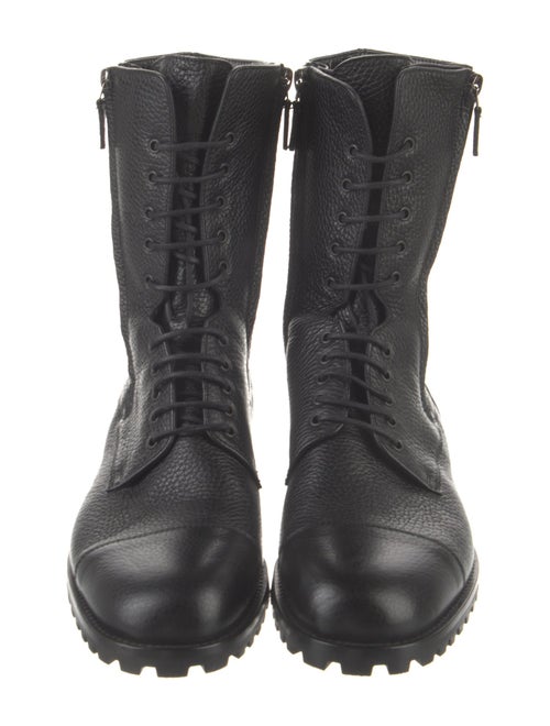 Manolo Blahnik Leather Combat Boots
