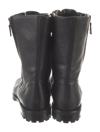 Manolo Blahnik Leather Combat Boots